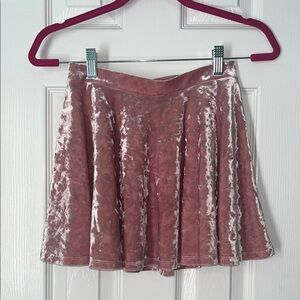 Forever 21 Blush Velvet Mini Skirt